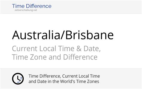 brisbane time zone|Current local time in Brisbane, Australia .